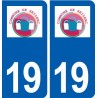 19 Seilhac logo ville autocollant plaque sticker