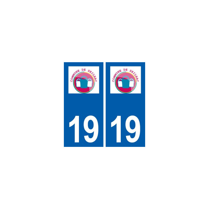19 Seilhac logo ville autocollant plaque sticker