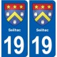 19 Seilhac blason ville autocollant plaque sticker