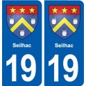 19 Seilhac blason ville autocollant plaque sticker