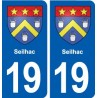 19 Seilhac blason ville autocollant plaque sticker