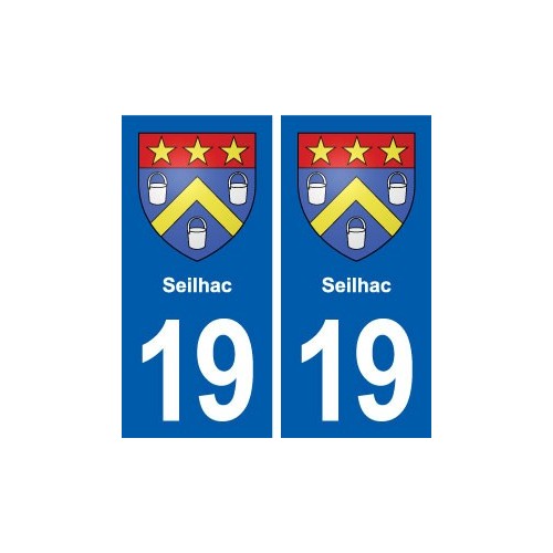 19 Seilhac blason ville autocollant plaque sticker