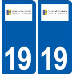19 Sainte-Fortunade logo ville autocollant plaque sticker