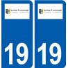 19 Sainte-Fortunade logo ville autocollant plaque sticker