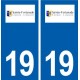 19 Sainte-Fortunade logo ville autocollant plaque sticker