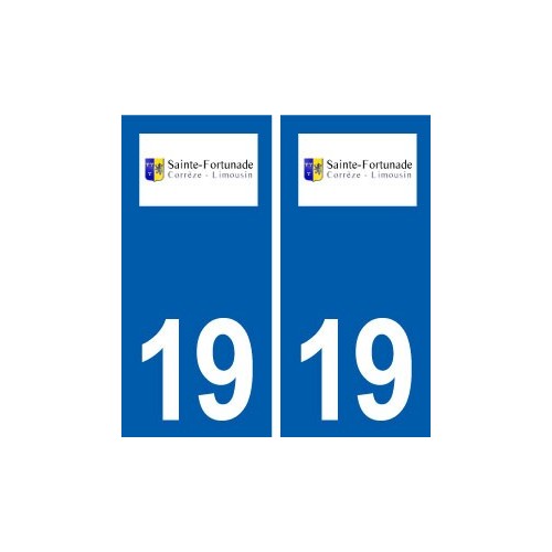 19 Sainte-Fortunade logo ville autocollant plaque sticker