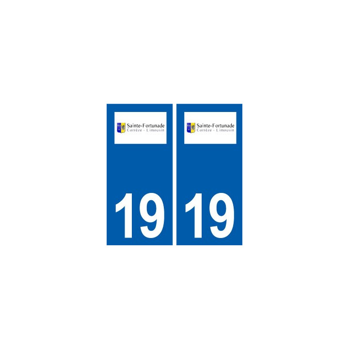19 Sainte-Fortunade logo ville autocollant plaque sticker
