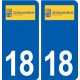 18 Châteaumeillant logo autocollant plaque ville sticker