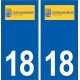 18 Châteaumeillant logo autocollant plaque ville sticker