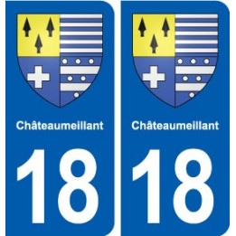 18 Châteaumeillant blason autocollant plaque ville sticker