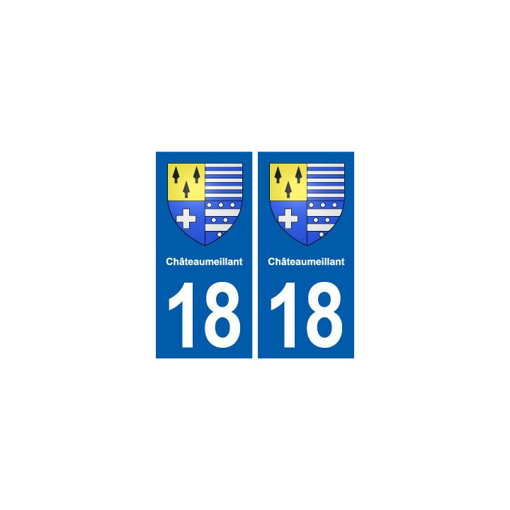 18 Châteaumeillant blason autocollant plaque ville sticker
