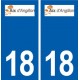 18 Aix-d'Angillon logo autocollant plaque ville sticker