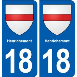 18 Henrichemont blason autocollant plaque ville sticker
