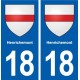 18 Henrichemont blason autocollant plaque ville sticker