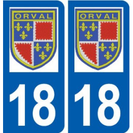 18 Orval logo autocollant plaque ville sticker