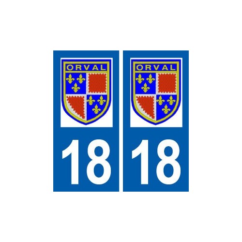 18 Orval logo autocollant plaque ville sticker