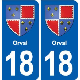 18 Orval blason autocollant plaque ville sticker