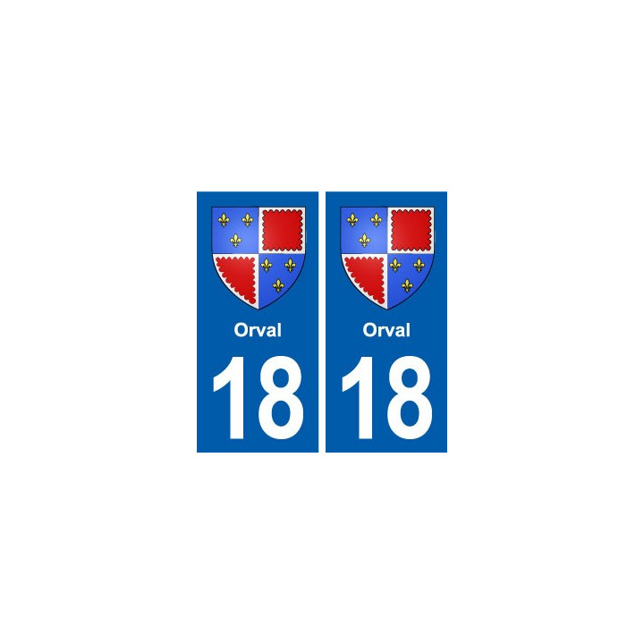 18 Orval blason autocollant plaque ville sticker
