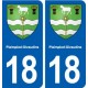 18 Plaimpied-Givaudins blason autocollant plaque ville sticker