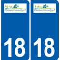 18 Plaimpied-Givaudins logo autocollant plaque ville sticker