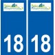 18 Plaimpied-Givaudins logo autocollant plaque ville sticker