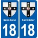 18 Saint-Satur blason autocollant plaque ville sticker