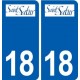 18 Saint-Satur logo autocollant plaque ville sticker