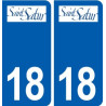 18 Saint-Satur logo autocollant plaque ville sticker