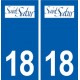 18 Saint-Satur logo autocollant plaque ville sticker