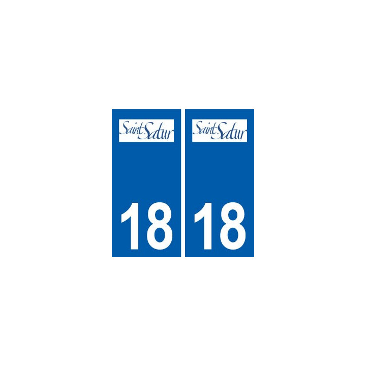 18 Saint-Satur logo autocollant plaque ville sticker