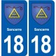 18 Sancerre blason autocollant plaque ville sticker