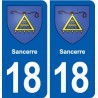 18 Sancerre blason autocollant plaque ville sticker