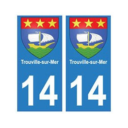 14 Trouville-sur-Mer ville autocollant plaque