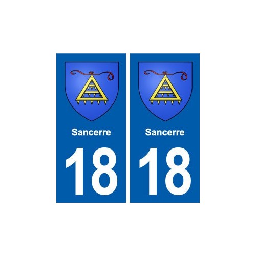 18 Sancerre blason autocollant plaque ville sticker