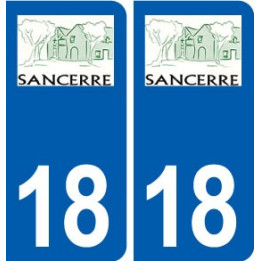 18 Sancerre logo autocollant plaque ville sticker