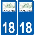 18 Sancerre logo autocollant plaque ville sticker