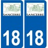 18 Sancerre logo autocollant plaque ville sticker