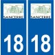 18 Sancerre logo autocollant plaque ville sticker