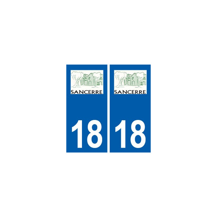18 Sancerre logo autocollant plaque ville sticker