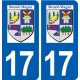 17 Breuil-Magné logo ville autocollant plaque sticker