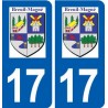 17 Breuil-Magné logo ville autocollant plaque sticker