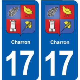 17 Charron blason ville autocollant plaque sticker
