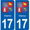 17 Charron blason ville autocollant plaque sticker