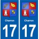 17 Charron blason ville autocollant plaque sticker