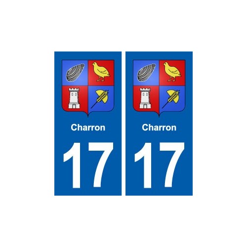 17 Charron blason ville autocollant plaque sticker