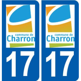 17 Charron logo ville autocollant plaque sticker