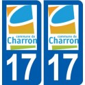 17 Charron logo ville autocollant plaque sticker