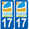 17 Charron logo ville autocollant plaque sticker