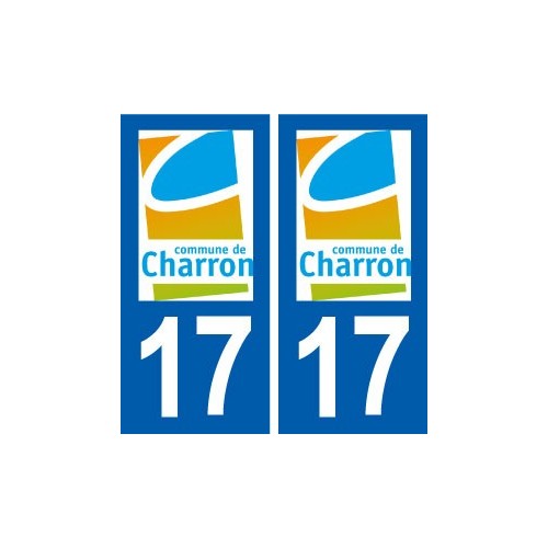 17 Charron logo ville autocollant plaque sticker