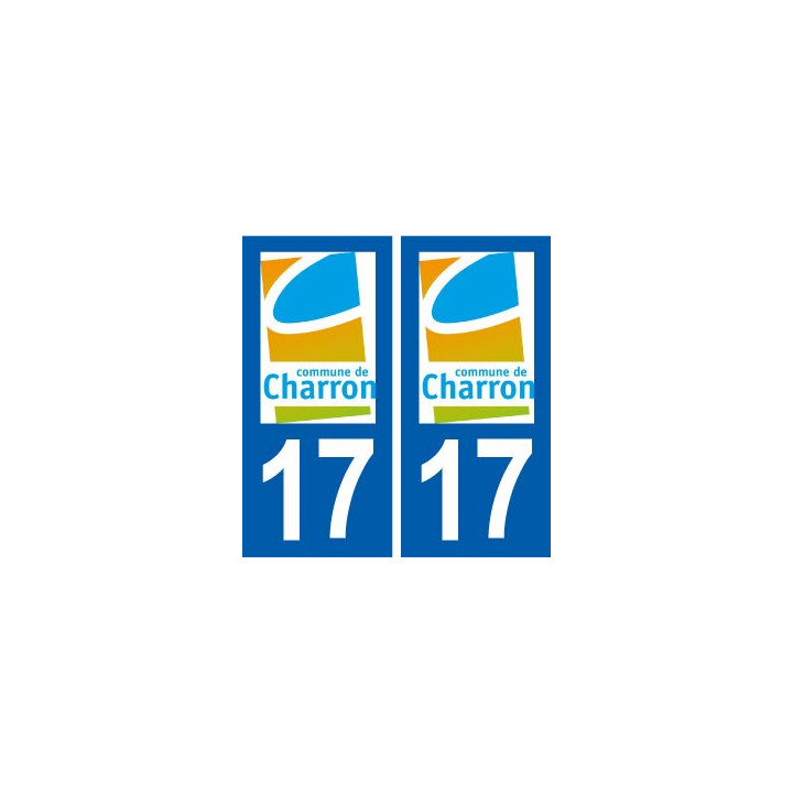 17 Charron logo ville autocollant plaque sticker